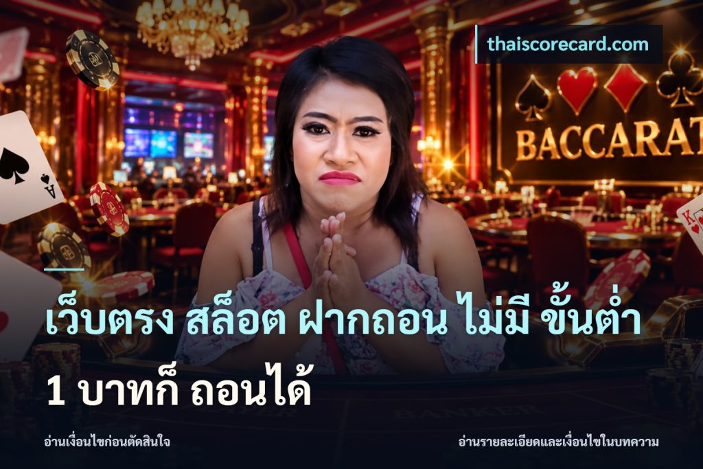 เว็บตรง สล็อต ฝากถอน ไม่มี ขั้นต่ำ 1 บาทก็ ถอนได้