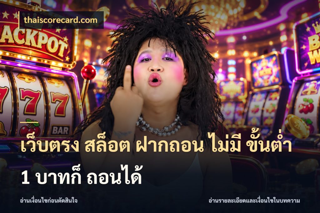 เว็บตรง สล็อต ฝากถอน ไม่มี ขั้นต่ำ 1 บาทก็ ถอนได้ จำนวนเริ่มต้นกับรายละเอียดที่สายเกมสนใจ ในมุม thaiscorecard.com