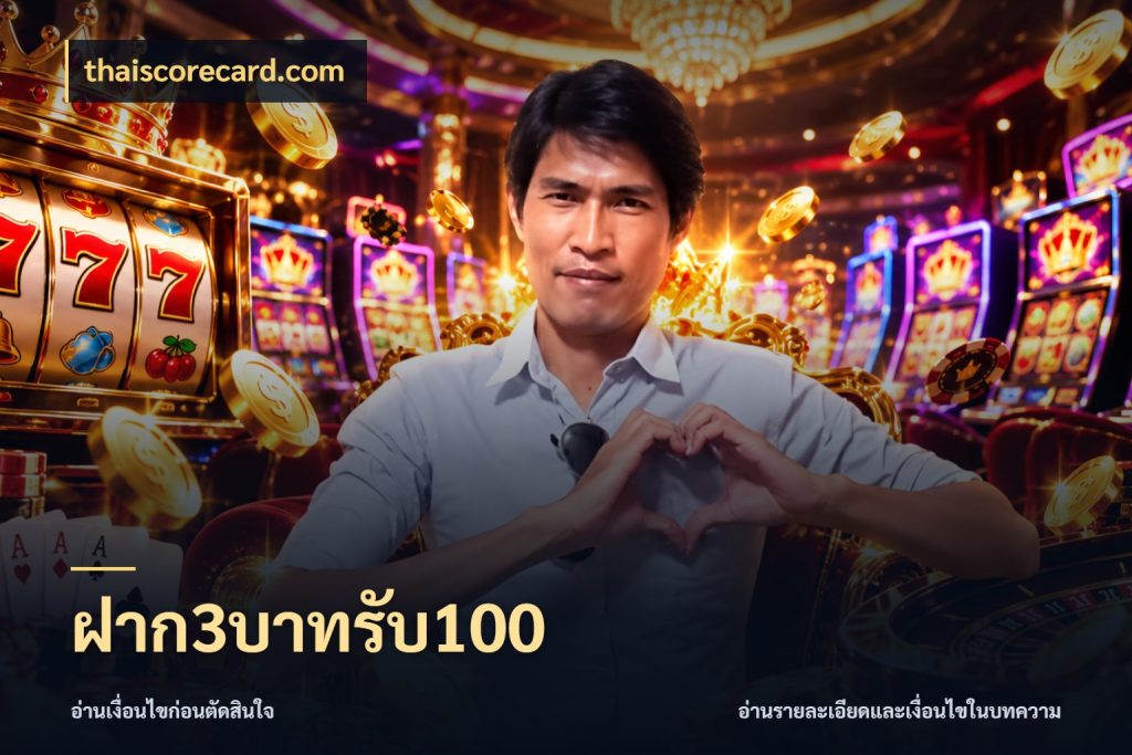 ฝาก3บาทรับ100 โปรยอดรับที่สายเกมสนใจ ในมุม thaiscorecard.com