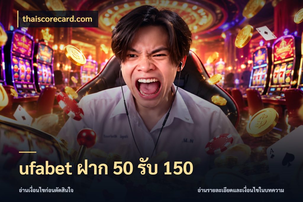 ufabet ฝาก 50 รับ 150 รูปแบบโบนัสกับสิทธิ์ของสายเกม ในมุม thaiscorecard.com
