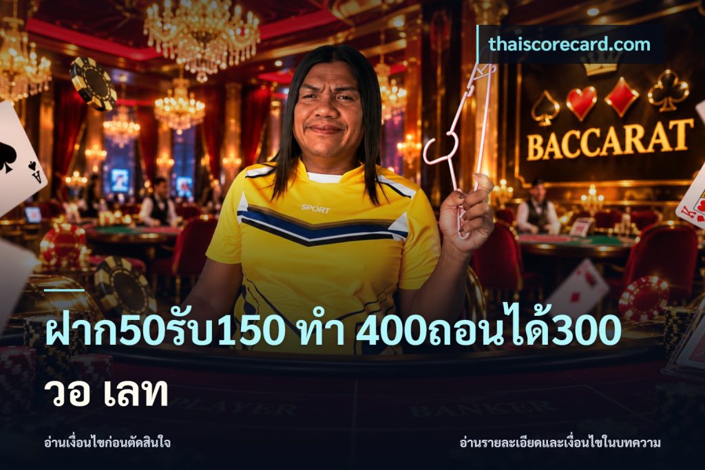 ฝาก50รับ150 ทํา 400ถอนได้300 วอ เลท