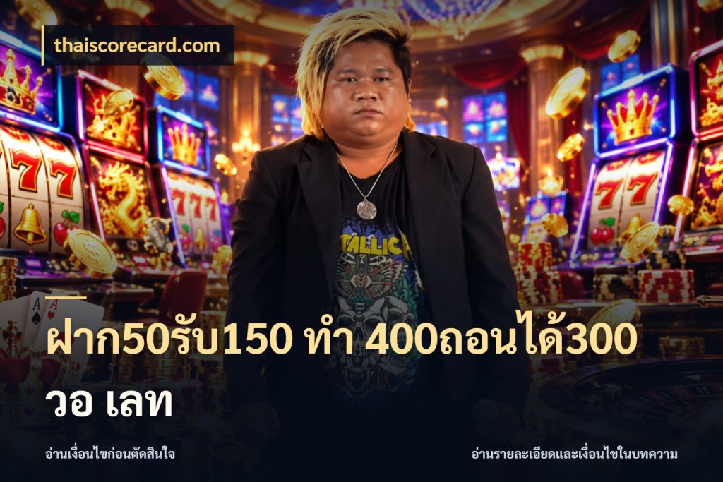 ฝาก50รับ150 ทํา 400ถอนได้300 วอ เลท thaiscorecard.com เครดิตกับรูปแบบโปรที่ตรงใจ
