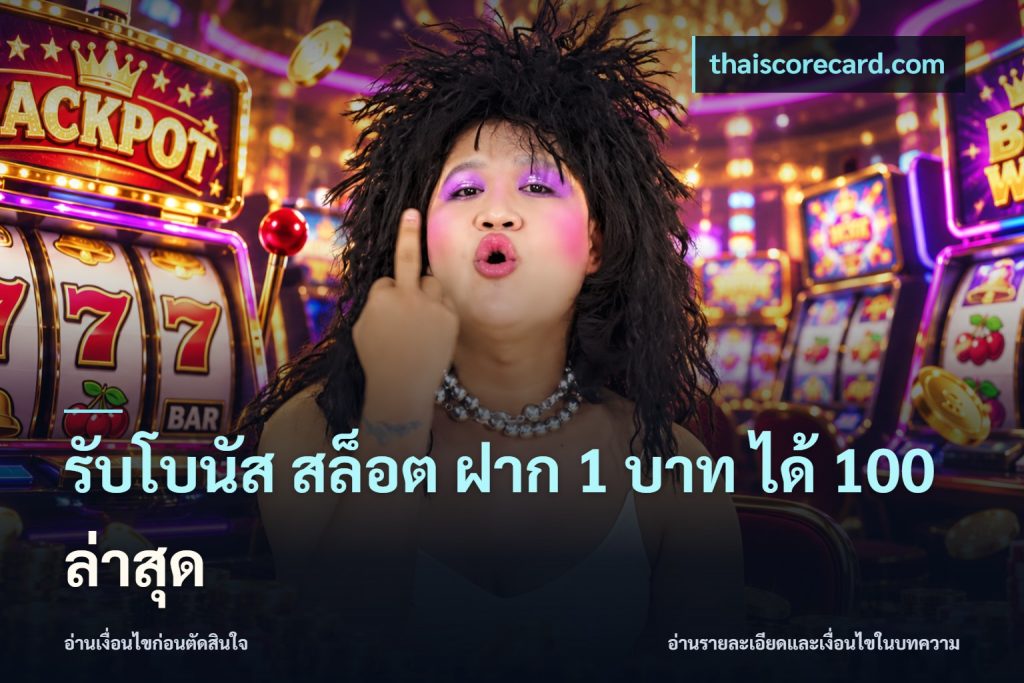 รับโบนัส สล็อต ฝาก 1 บาท ได้ 100 ล่าสุด