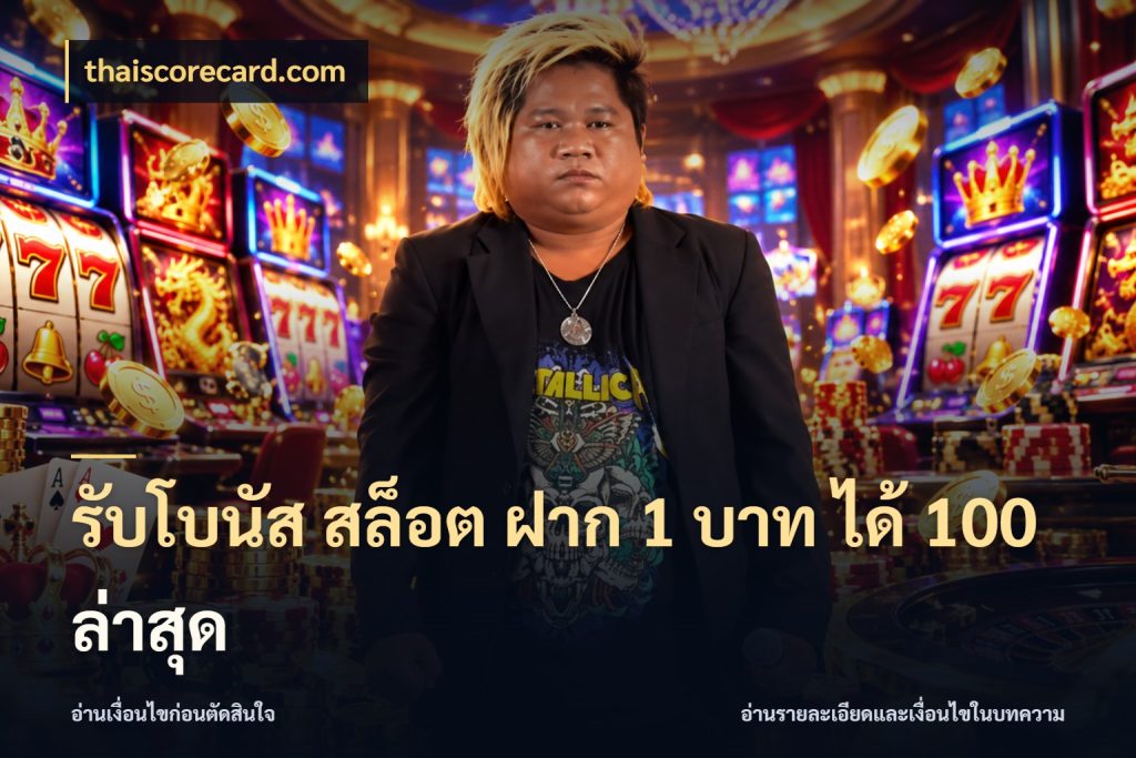 รับโบนัส สล็อต ฝาก 1 บาท ได้ 100 ล่าสุด ยอดฝากและยอดรับในมุมของคนชอบลุ้น ในมุม thaiscorecard.com