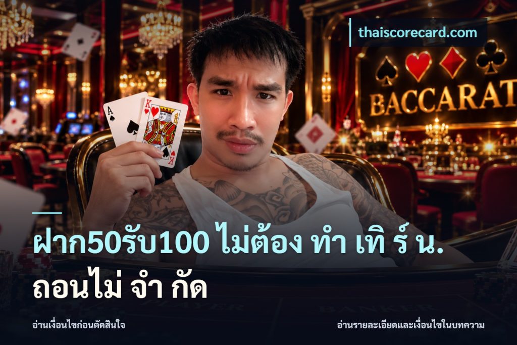 ฝาก50รับ100 ไม่ต้อง ทํา เทิ ร์ น. ถอนไม่ จํา กัด