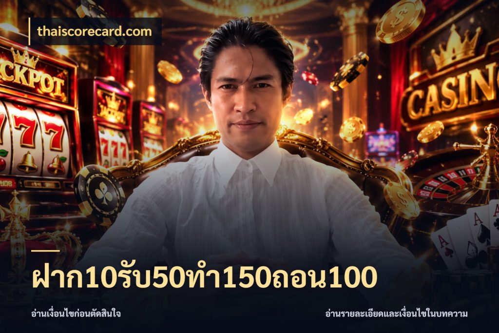 ฝาก10รับ50ทํา150ถอน100 จับคู่โบนัสกับสไตล์เกมที่ชอบ ในมุม thaiscorecard.com