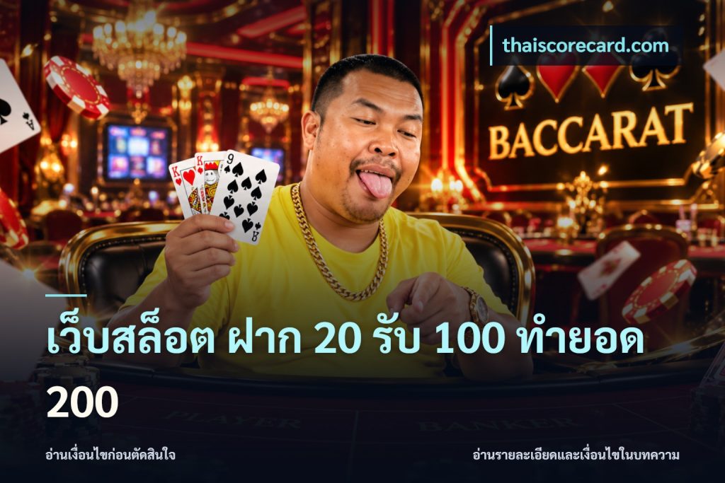 เว็บสล็อต ฝาก 20 รับ 100 ทำยอด 200