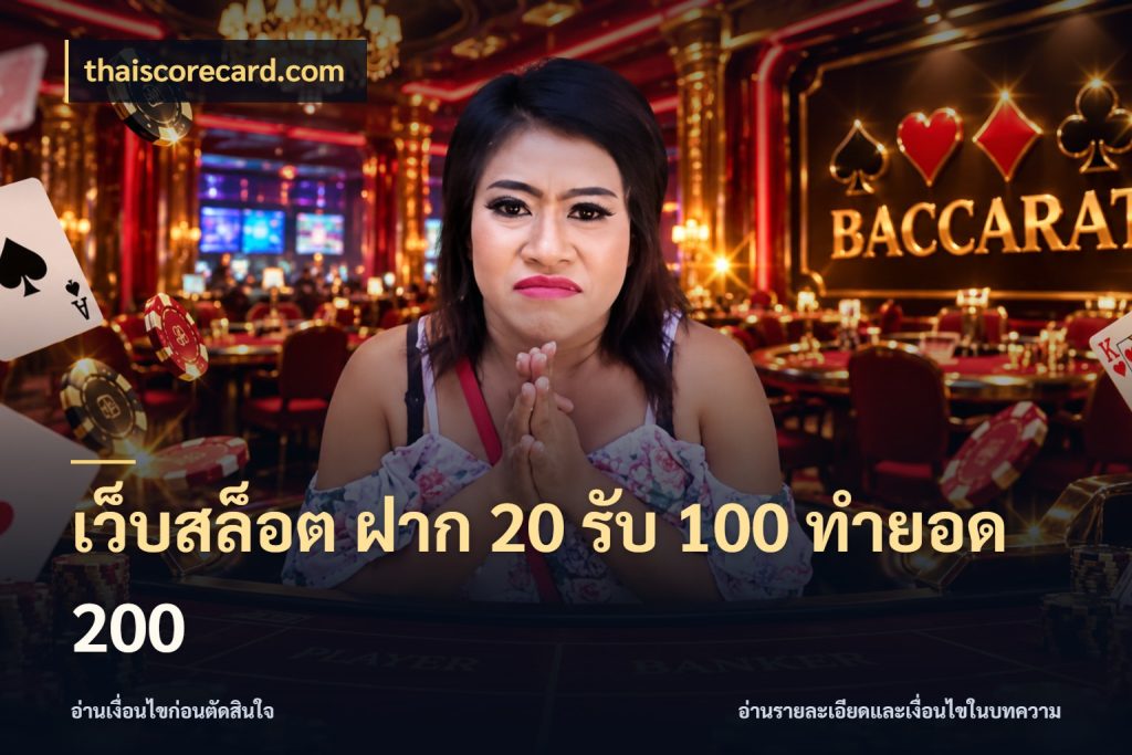 เว็บสล็อต ฝาก 20 รับ 100 ทำยอด 200 thaiscorecard.com เปิดมุมโปรให้เข้ากับเกมแนวโปรด