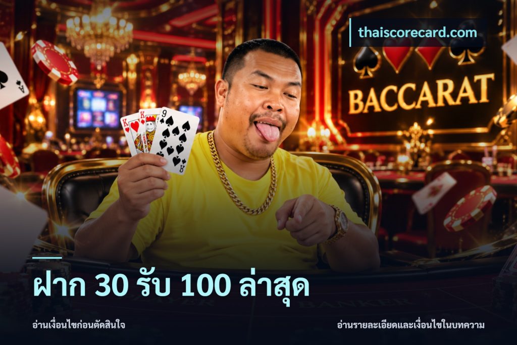 ฝาก 30 รับ 100 ล่าสุด
