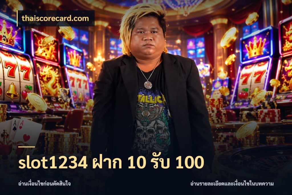 slot1234 ฝาก 10 รับ 100 ยอดฝากและยอดรับในมุมของคนชอบลุ้น กับ thaiscorecard.com