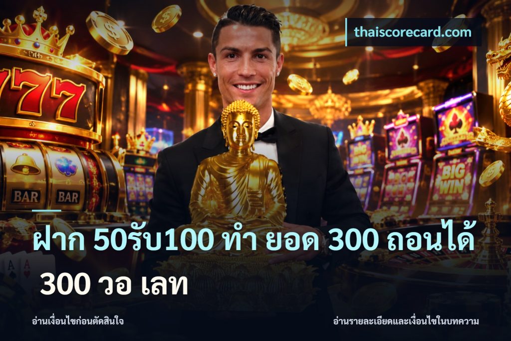 ฝาก 50รับ100 ทํา ยอด 300 ถอนได้ 300 วอ เลท