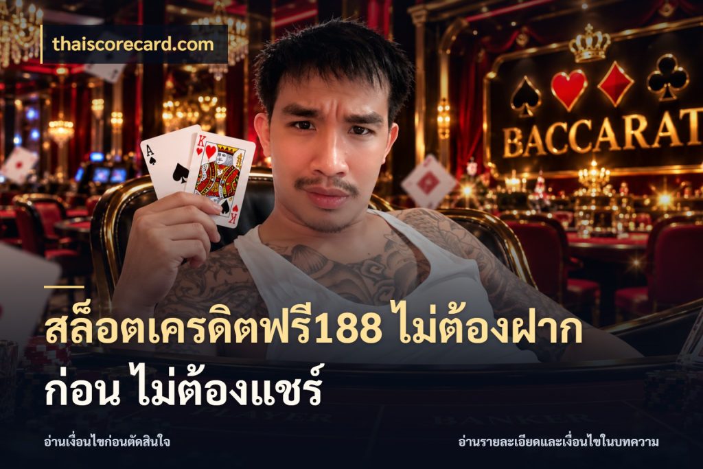 สล็อตเครดิตฟรี188 ไม่ต้องฝาก ก่อน ไม่ต้องแชร์ สายโบนัสเลือกมุมเครดิตให้ตรงสไตล์ กับ thaiscorecard.com