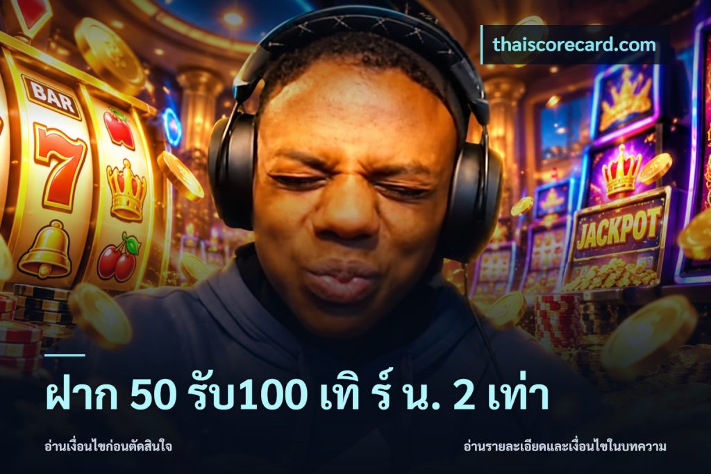 ฝาก 50 รับ100 เทิ ร์ น. 2 เท่า