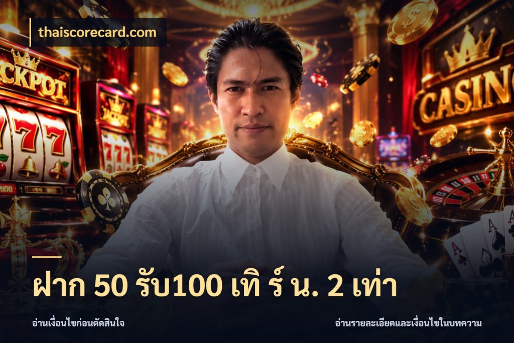 ฝาก 50 รับ100 เทิ ร์ น. 2 เท่า thaiscorecard.com จับประเด็นยอดรับก่อนเลือกความสนุก