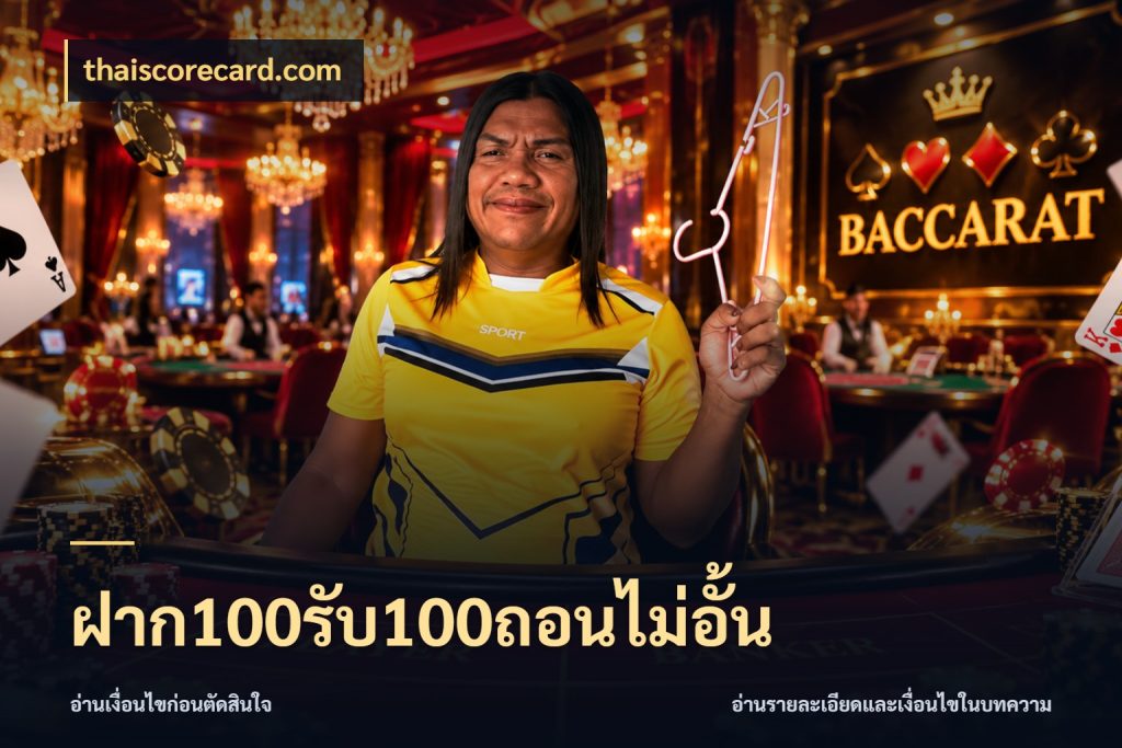 ฝาก100รับ100ถอนไม่อั้น thaiscorecard.com โปรกับเกมที่ชอบเลือกให้ตรงสไตล์