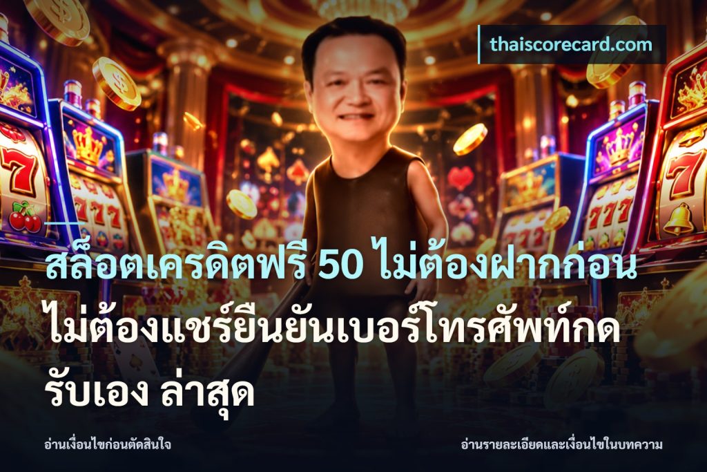 สล็อตเครดิตฟรี 50 ไม่ต้องฝากก่อนไม่ต้องแชร์ยืนยันเบอร์โทรศัพท์กดรับเอง ล่าสุด