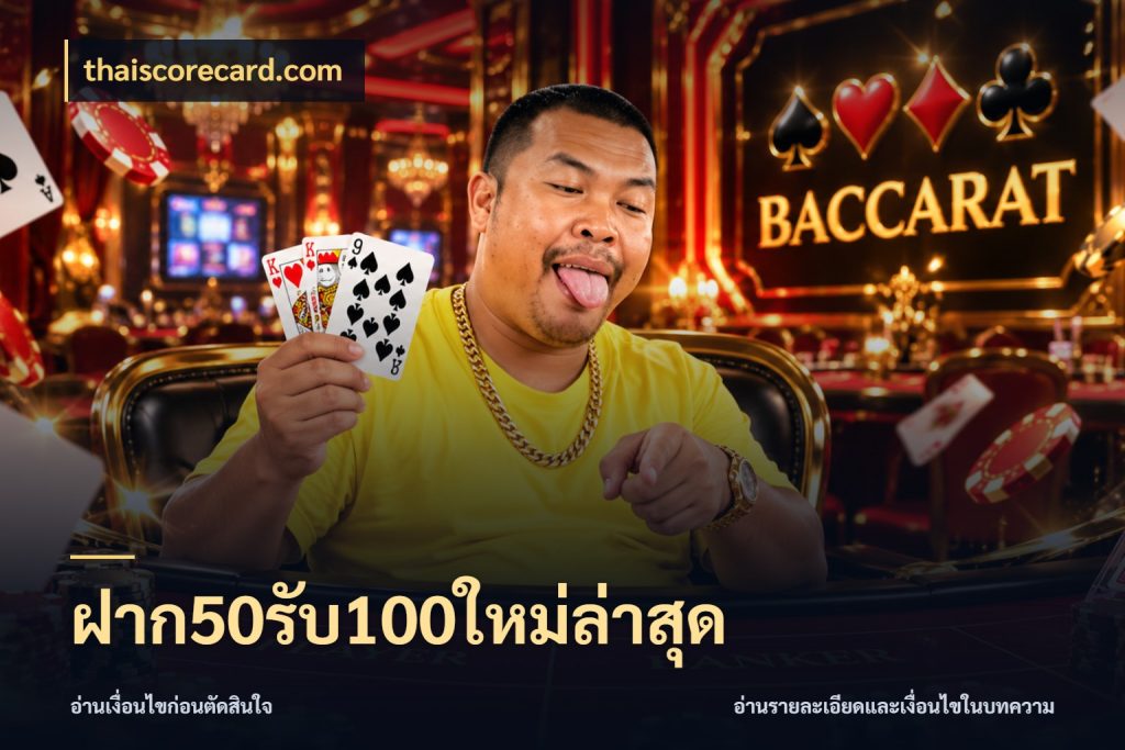 ฝาก50รับ100ใหม่ล่าสุด โปรกับเกมที่ชอบเลือกให้ตรงสไตล์ ในมุม thaiscorecard.com