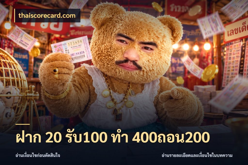 ฝาก 20 รับ100 ทํา 400ถอน200 โปรยอดรับที่สายเกมสนใจ สไตล์ thaiscorecard.com