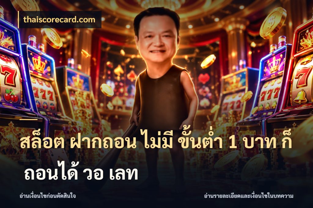 สล็อต ฝากถอน ไม่มี ขั้นต่ำ 1 บาท ก็ ถอนได้ วอ เลท ยอดเริ่มต้นน่าจับตากับสิทธิ์ที่เกี่ยวข้อง สไตล์ thaiscorecard.com