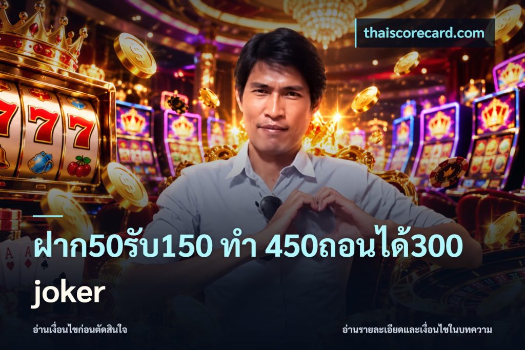 ฝาก50รับ150 ทํา 450ถอนได้300 joker