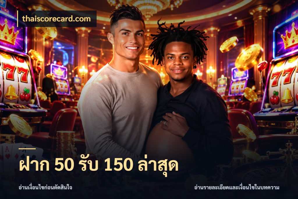 ฝาก 50 รับ 150 ล่าสุด ยอดฝากและยอดรับในมุมของคนชอบลุ้น ในมุม thaiscorecard.com