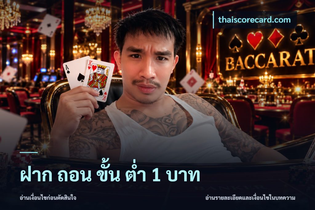 ฝาก ถอน ขั้น ต่ำ 1 บาท