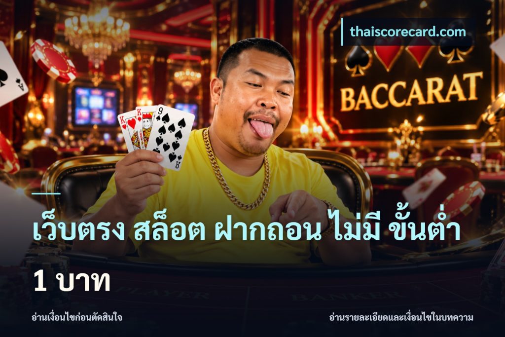 เว็บตรง สล็อต ฝากถอน ไม่มี ขั้นต่ํา 1 บาท