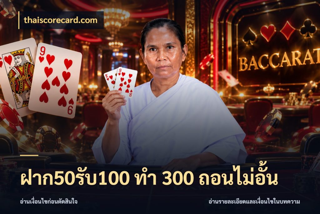 ฝาก50รับ100 ทํา 300 ถอนไม่อั้น เปิดมุมโปรให้เข้ากับเกมแนวโปรด กับ thaiscorecard.com