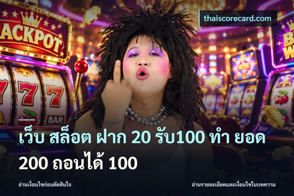 เว็บ สล็อต ฝาก 20 รับ100 ทํา ยอด 200 ถอนได้ 100