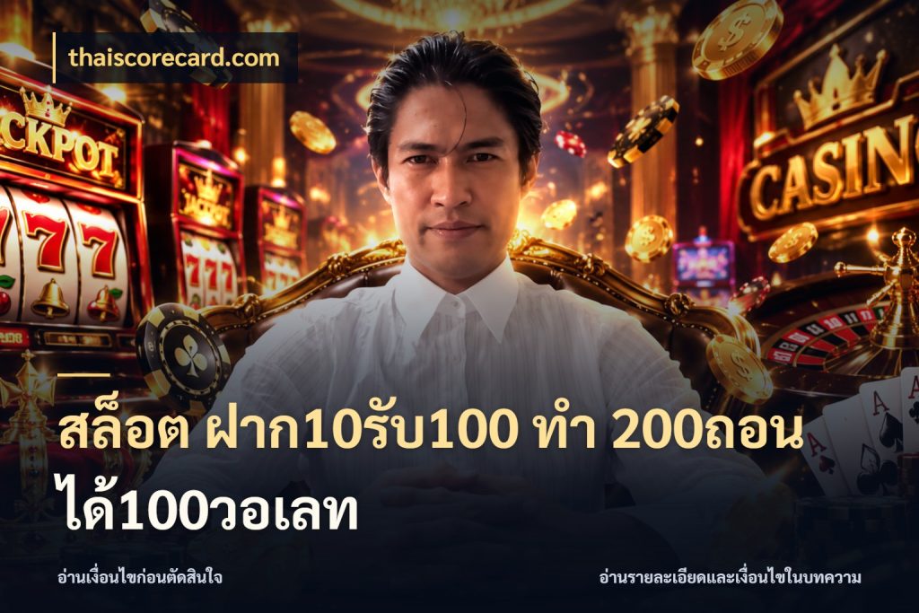 สล็อต ฝาก10รับ100 ทํา 200ถอนได้100วอเลท เปิดมุมโปรให้เข้ากับเกมแนวโปรด กับ thaiscorecard.com