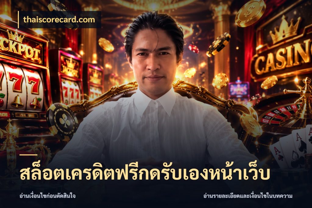 สล็อตเครดิตฟรีกดรับเองหน้าเว็บ thaiscorecard.com สิทธิ์ที่สายโบนัสสนใจกับวิธีรับ