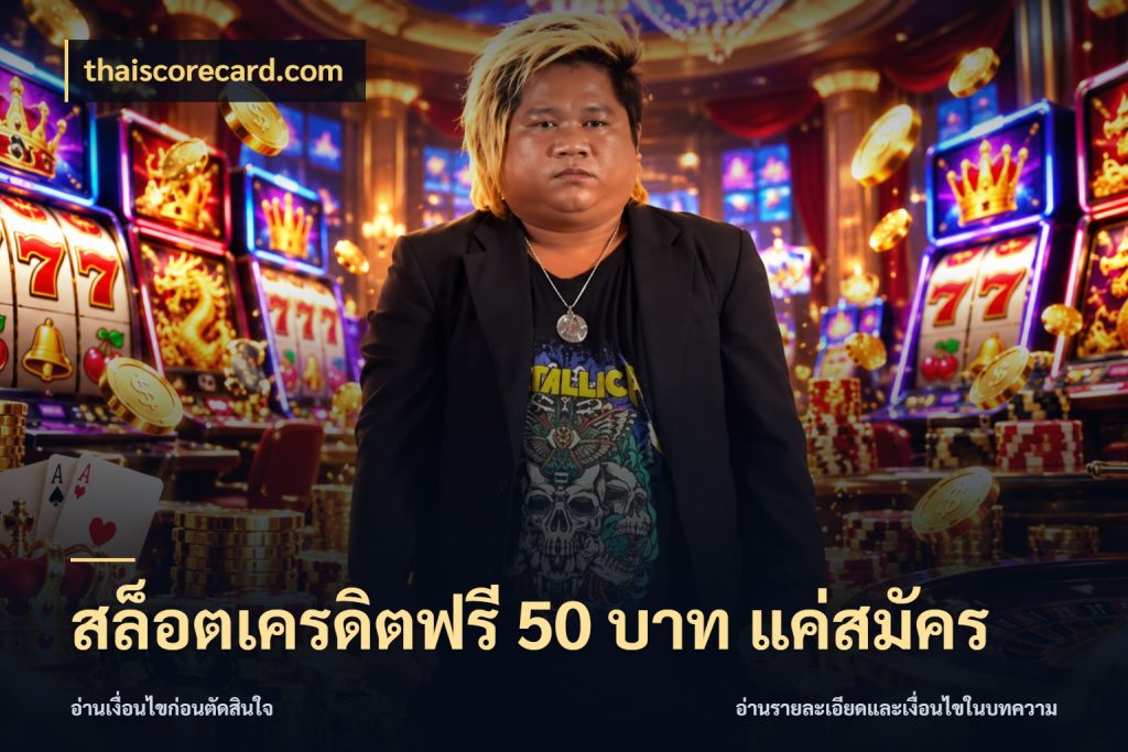 สล็อตเครดิตฟรี 50 บาท แค่สมัคร เครดิตแต่ละรูปแบบมีมุมไหนให้ดู กับ thaiscorecard.com