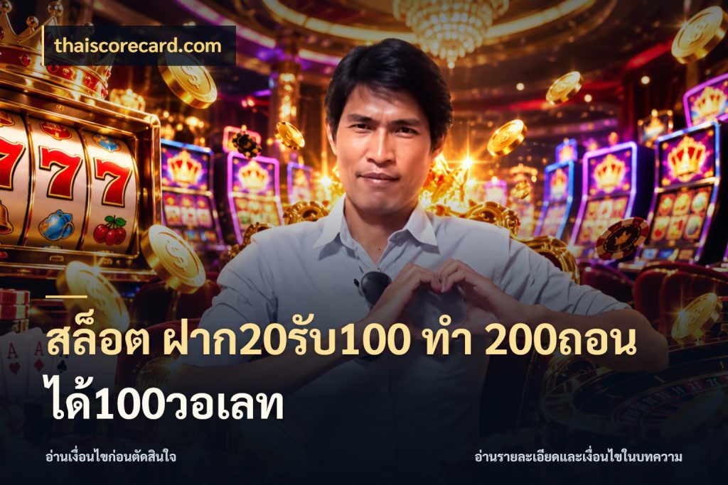 สล็อต ฝาก20รับ100 ทํา 200ถอนได้100วอเลท สนุกกับตัวเลือกโปรในสไตล์ของคุณ กับ thaiscorecard.com