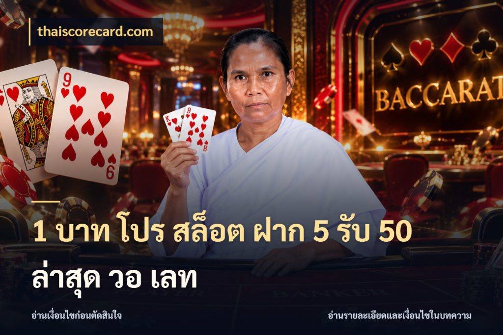 1 บาท โปร สล็อต ฝาก 5 รับ 50 ล่าสุด วอ เลท เปิดมุมโปรให้เข้ากับเกมแนวโปรด ในมุม thaiscorecard.com