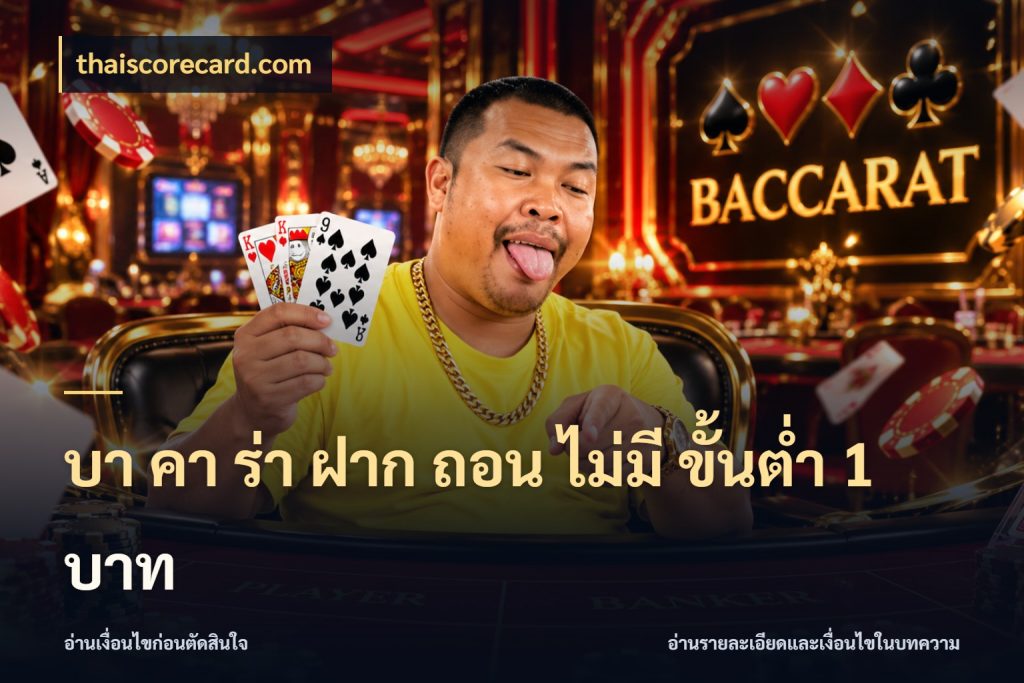 บา คา ร่า ฝาก ถอน ไม่มี ขั้นต่ำ 1 บาท ยอดที่เกี่ยวข้องกับรูปแบบบาคาร่า สไตล์ thaiscorecard.com