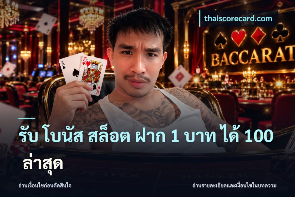 รับ โบนัส สล็อต ฝาก 1 บาท ได้ 100 ล่าสุด