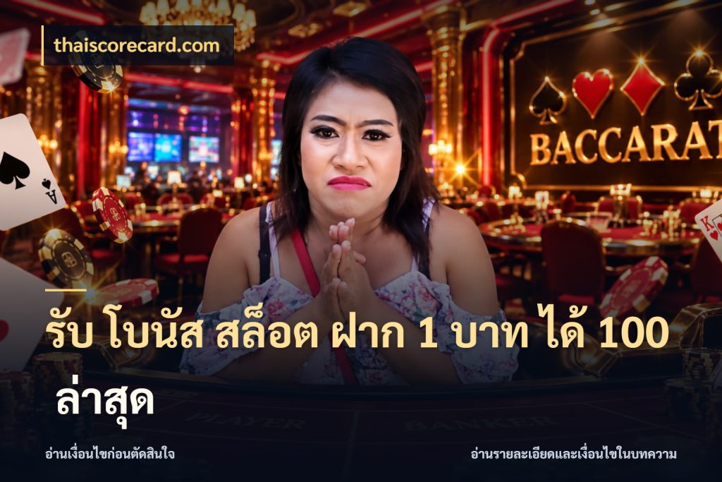 รับ โบนัส สล็อต ฝาก 1 บาท ได้ 100 ล่าสุด thaiscorecard.com สีสันของโปรฝากและยอดรับ