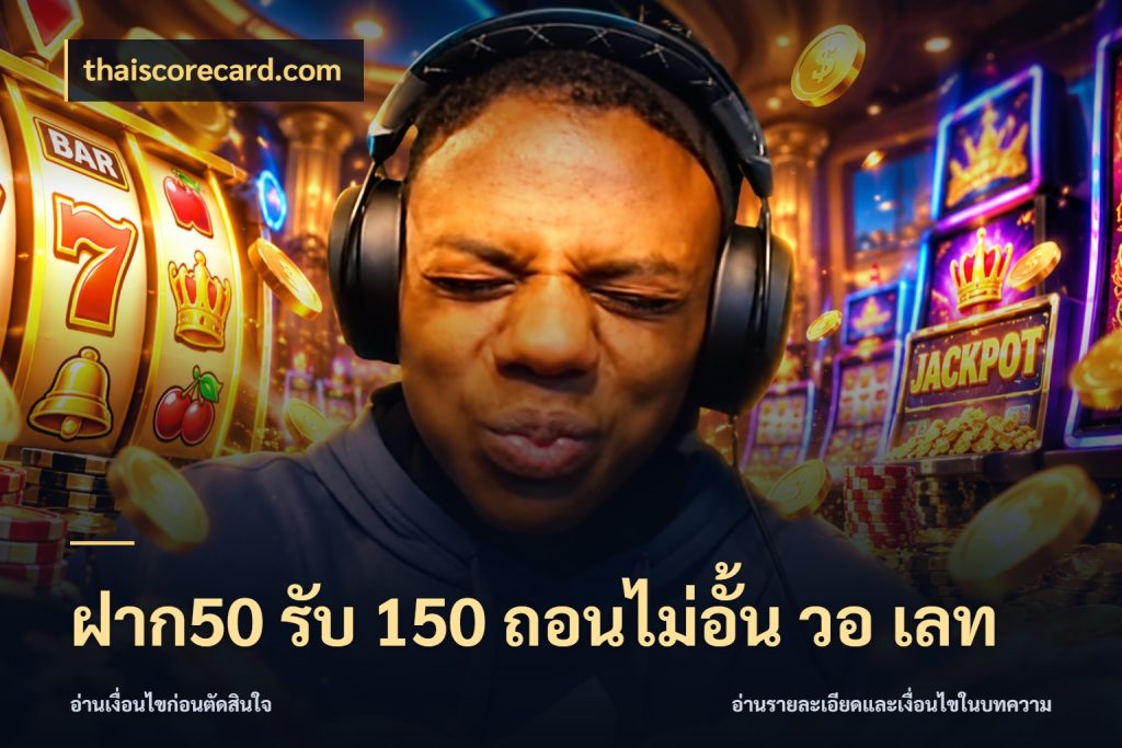 ฝาก50 รับ 150 ถอนไม่อั้น วอ เลท สีสันของโปรฝากและยอดรับ สไตล์ thaiscorecard.com