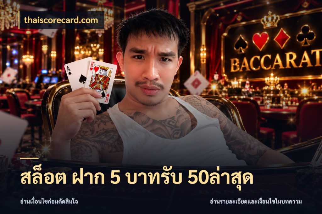 สล็อต ฝาก 5 บาทรับ 50ล่าสุด โปรยอดรับที่สายเกมสนใจ กับ thaiscorecard.com