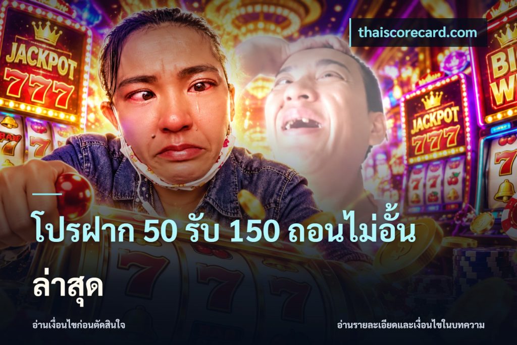 โปรฝาก 50 รับ 150 ถอนไม่อั้นล่าสุด