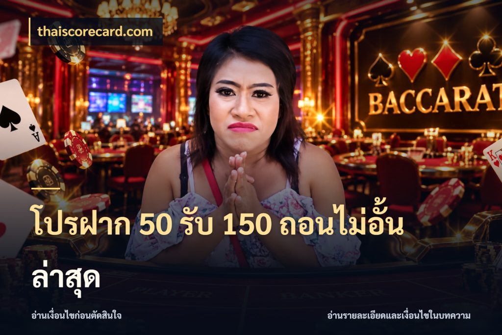 โปรฝาก 50 รับ 150 ถอนไม่อั้นล่าสุด สายโบนัสเลือกจังหวะสนุกได้อย่างไร สไตล์ thaiscorecard.com