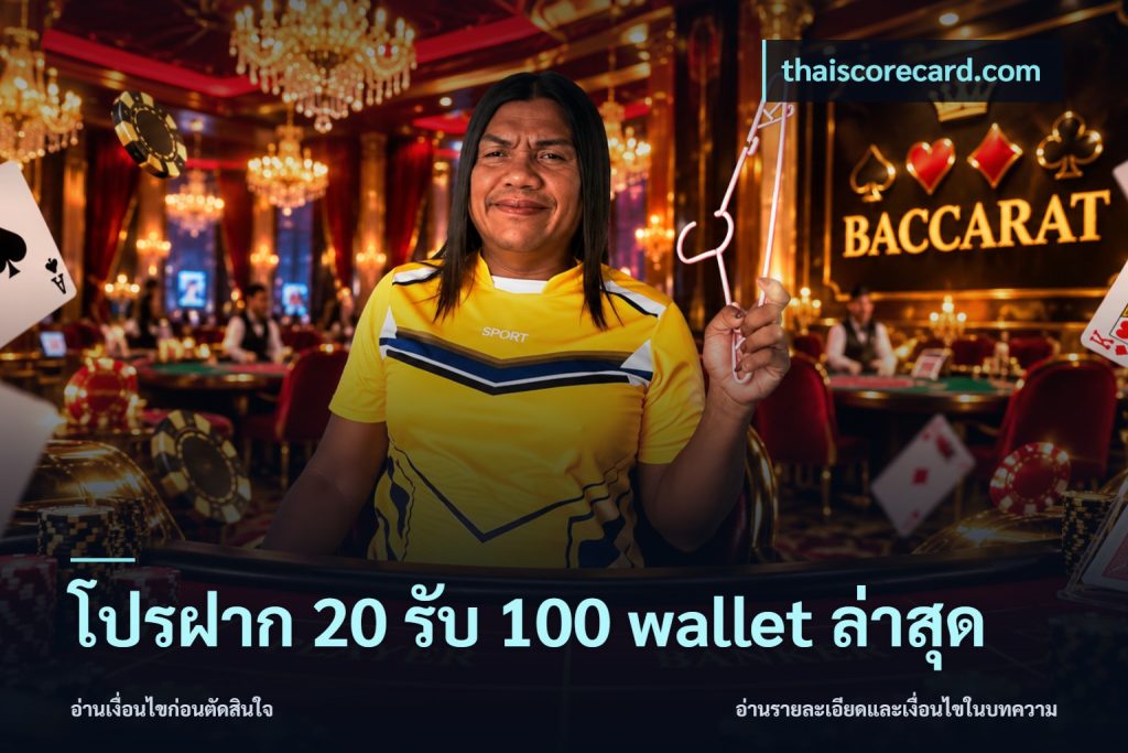 โปรฝาก 20 รับ 100 wallet ล่าสุด