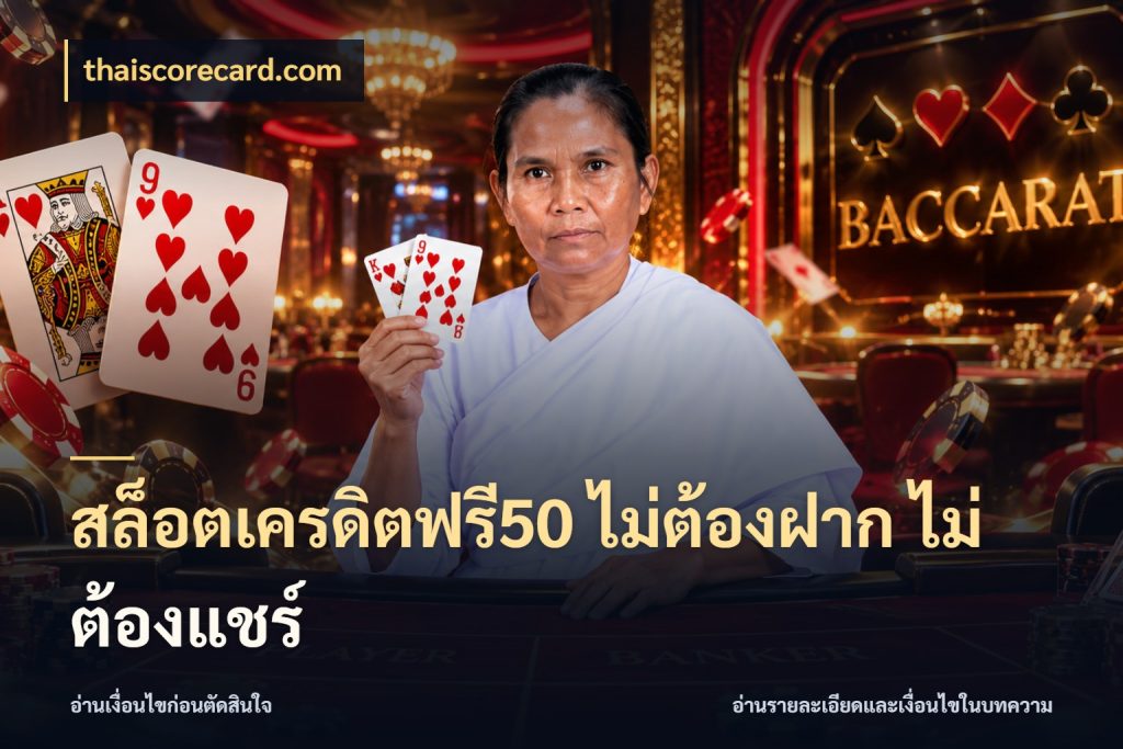 สล็อตเครดิตฟรี50 ไม่ต้องฝาก ไม่ต้องแชร์ thaiscorecard.com จากชื่อเครดิตฟรีสู่ความสนุกที่เข้าใจได้