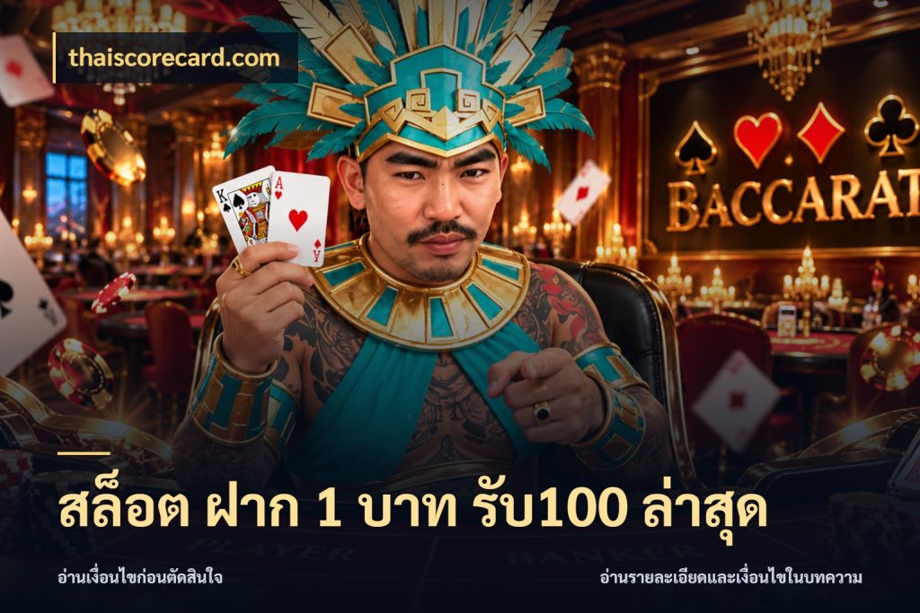 สล็อต ฝาก 1 บาท รับ100 ล่าสุด ยอดฝากและยอดรับในมุมของคนชอบลุ้น กับ thaiscorecard.com