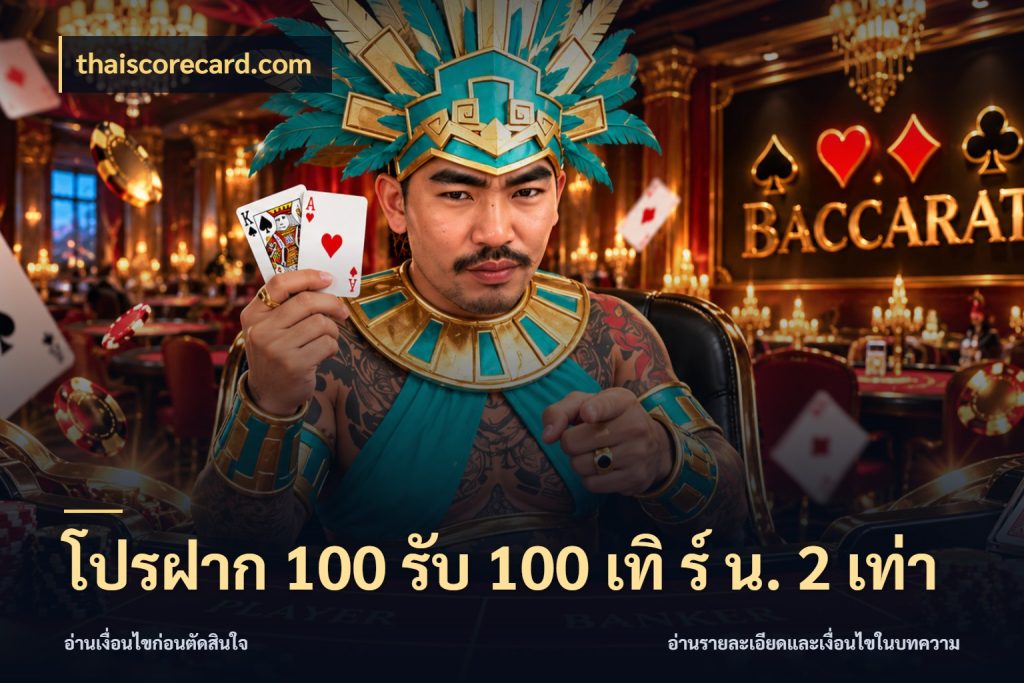 โปรฝาก 100 รับ 100 เทิ ร์ น. 2 เท่า จับประเด็นยอดรับก่อนเลือกความสนุก กับ thaiscorecard.com