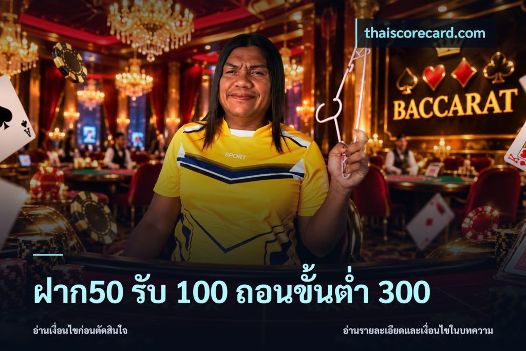 ฝาก50 รับ 100 ถอนขั้นต่ํา 300