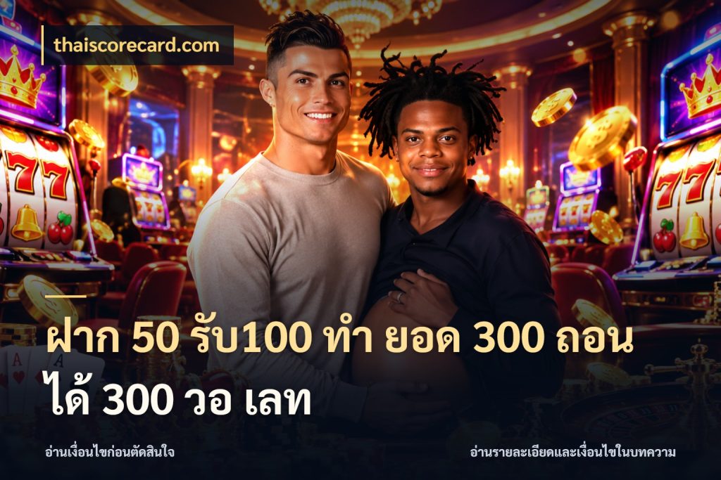 ฝาก 50 รับ100 ทํา ยอด 300 ถอนได้ 300 วอ เลท thaiscorecard.com เปิดมุมโปรให้เข้ากับเกมแนวโปรด