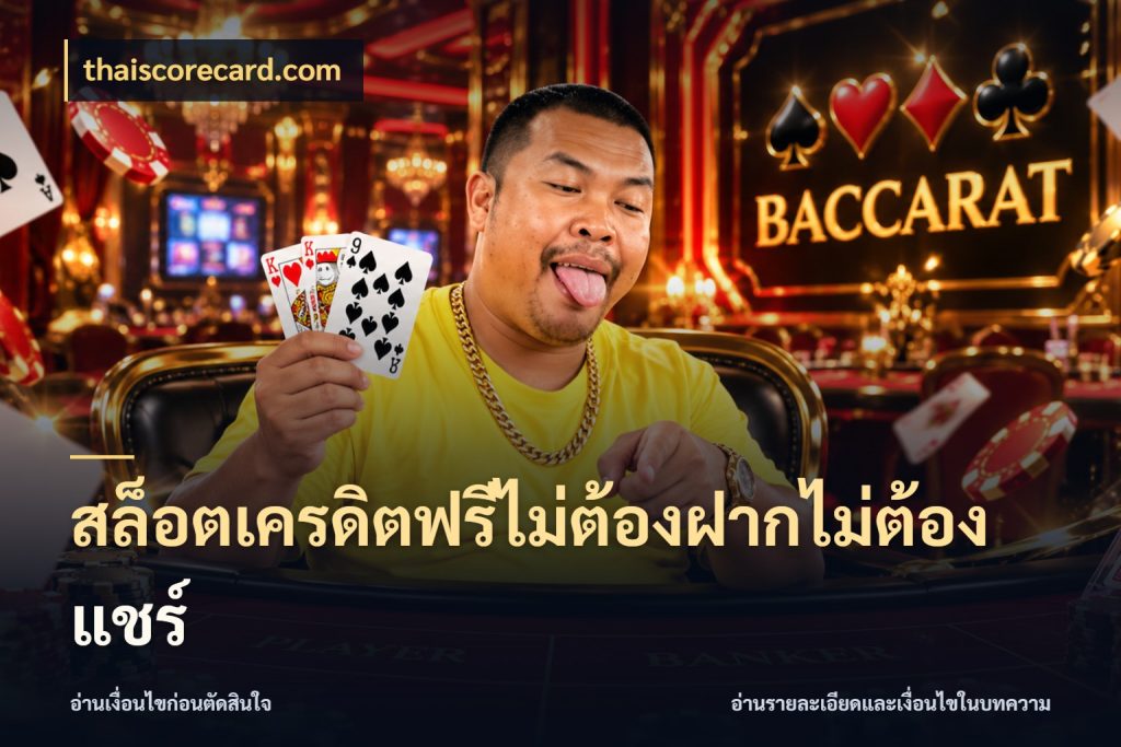 สล็อตเครดิตฟรีไม่ต้องฝากไม่ต้องแชร์ เปิดประเด็นเครดิตฟรีสำหรับคนชอบลุ้น กับ thaiscorecard.com