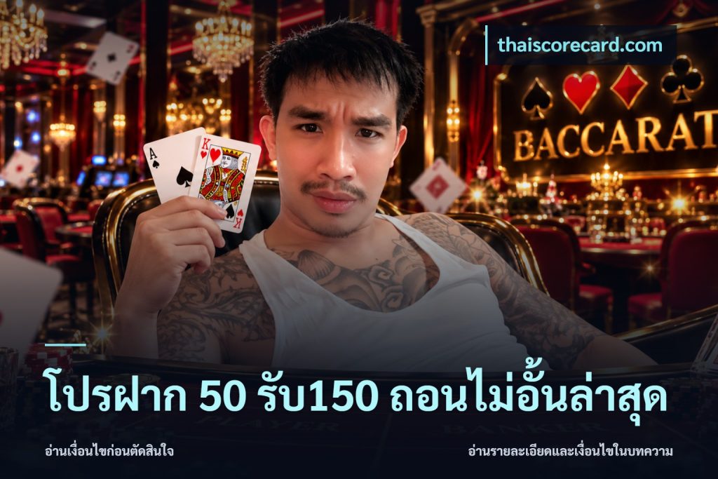 โปรฝาก 50 รับ150 ถอนไม่อั้นล่าสุด