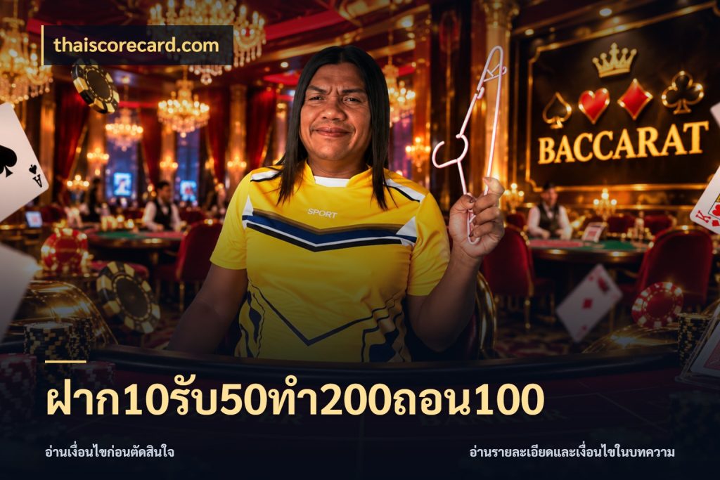 ฝาก10รับ50ทํา200ถอน100 ยอดฝากและยอดรับในมุมของคนชอบลุ้น สไตล์ thaiscorecard.com